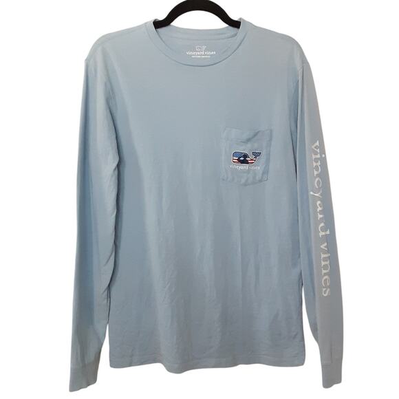 Vineyard Vines Salute to Military Service Whale Tee American Flag Veterans Small - Picture 2 of 11